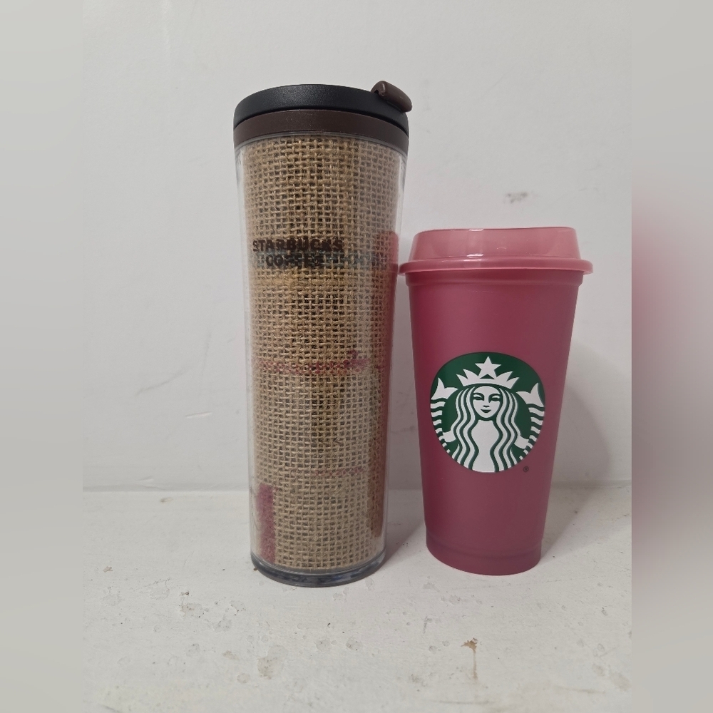 Starbucks Pink and Brown Tumbler Set